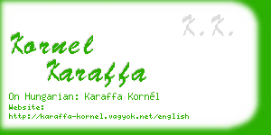 kornel karaffa business card